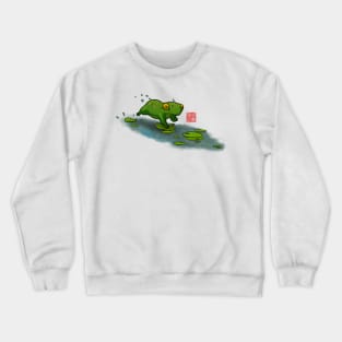 frog cat lilypads Crewneck Sweatshirt